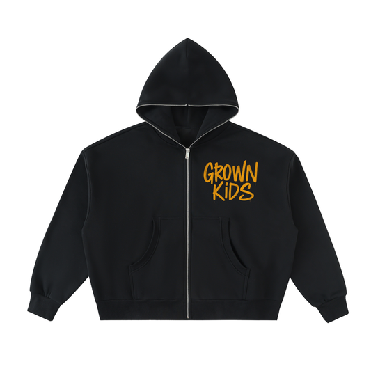 Season 1 back on road GK Fleeced Full-Zip Boxy Hoodie