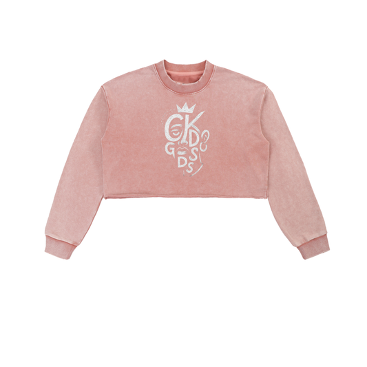 Grown Kids Raw Edge Cropped Sweatshirt/Women