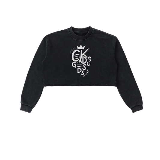Grown Kids Raw Edge Cropped Sweatshirt/Women