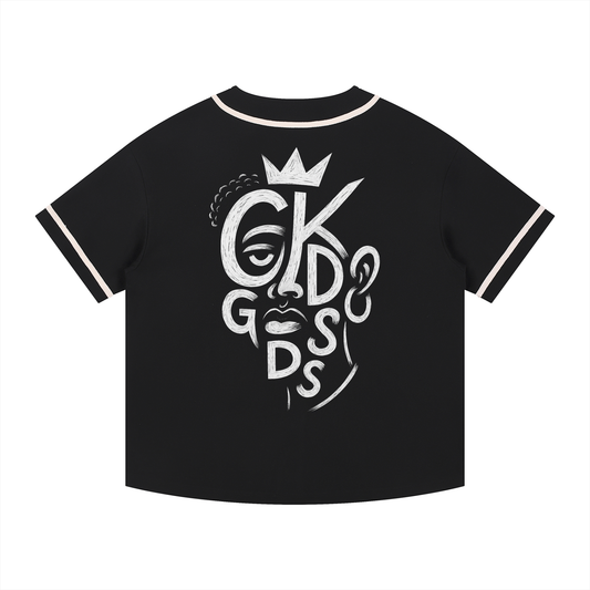 Grown Kids Piped Button-Up Jersey B/W