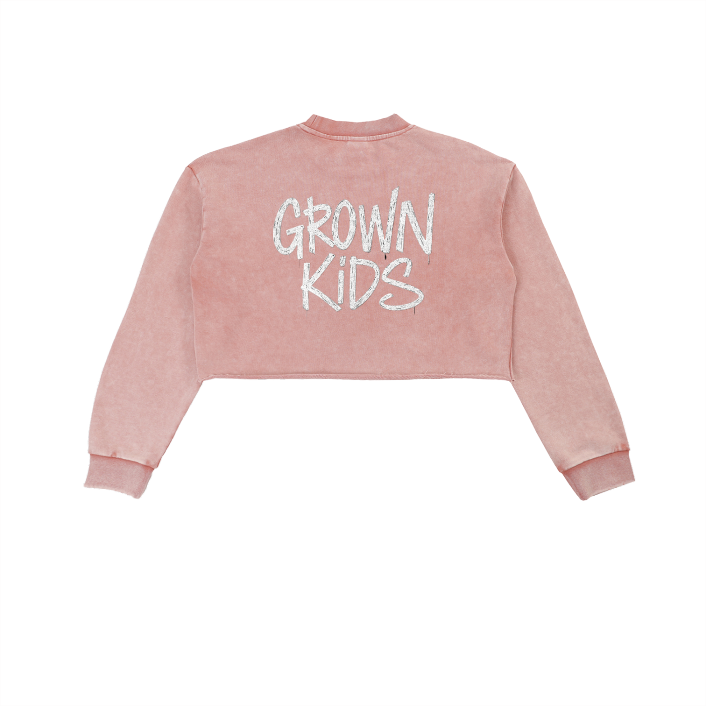 Grown Kids Raw Edge Cropped Sweatshirt/Women
