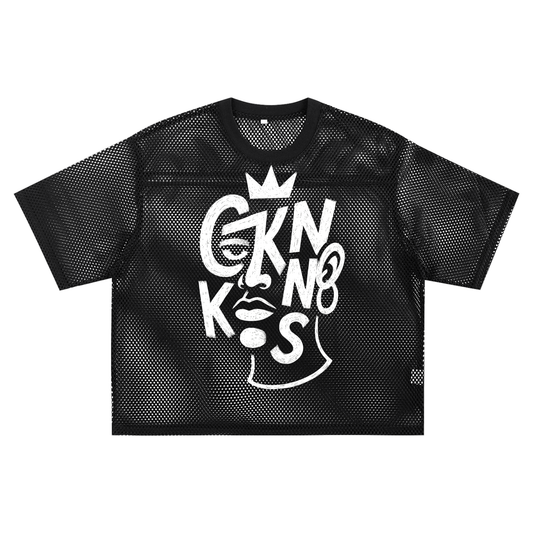 Boxy Net Grown Kids T-shirt B/W