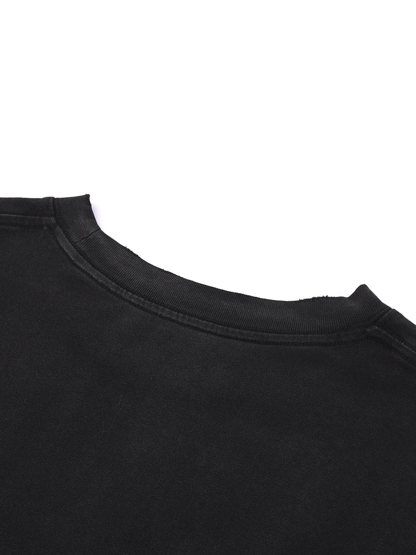 Season 1 back on road Snow Wash Raw Edge Cotton T-Shirt
